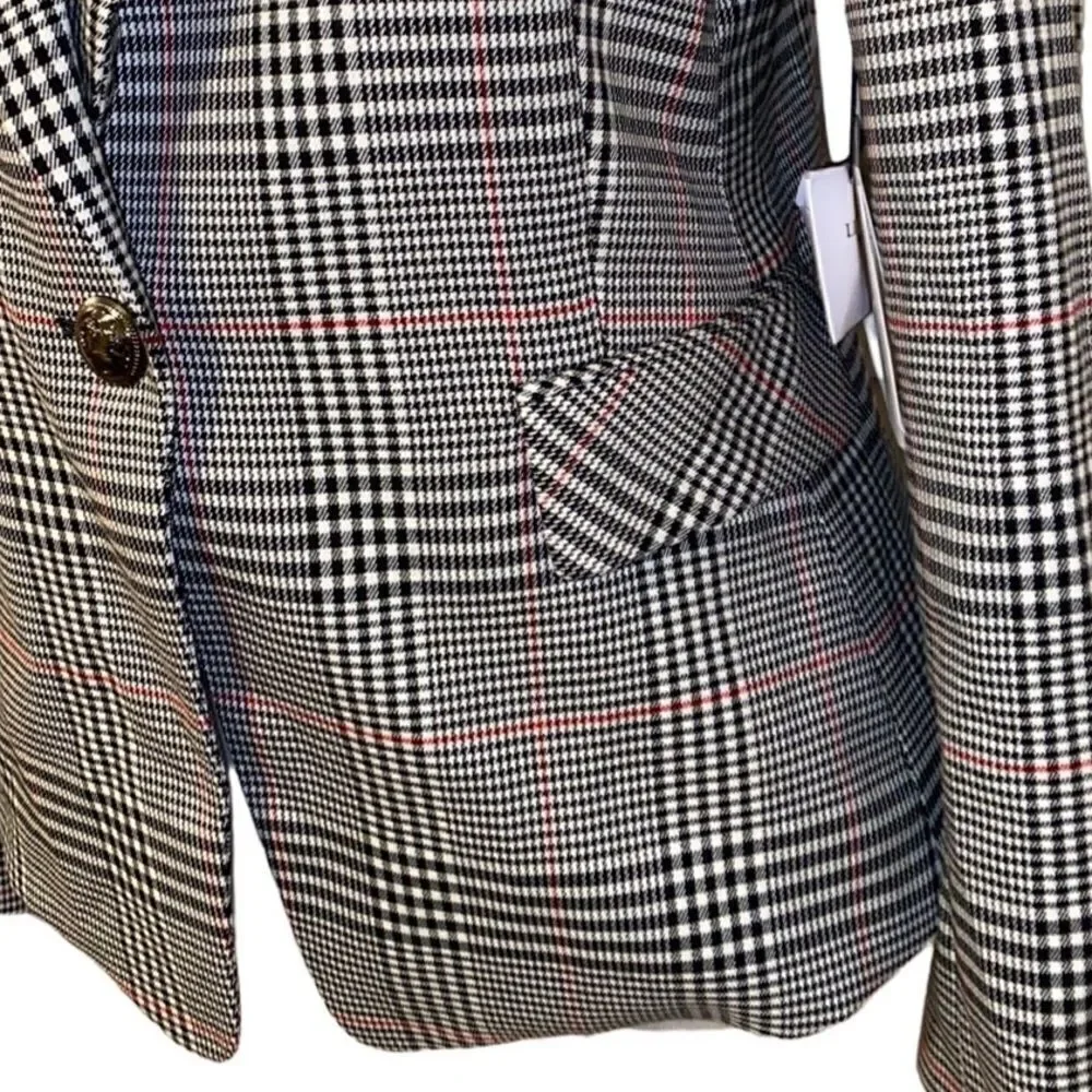 Lini Eve Plaid Single-Button Lined Blazer